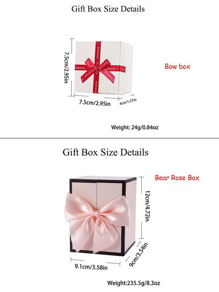 Initial Letter Heart CZ Necklace With Bear Rose Jewelry Gift Box, 18K Gold Plated CZ Birthstone Alphabet Necklace Gift, Christmas Anniversary Jewelry Gift for Wife Girlfriend, Birthday Gift for Daughter, Heart Shaped Necklace