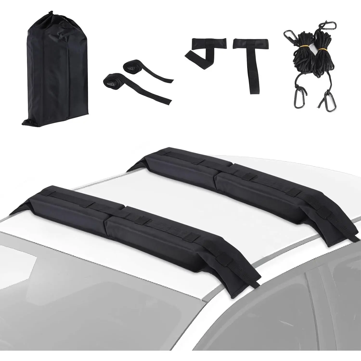 Surfboard Rack for , Paddle Board  Rack, Surf Racks for  |  Soft Roof Racks for Kayak SUP Canoe, Complete Set, 2, -in Non Slip Pads, Easy to Install/Store
