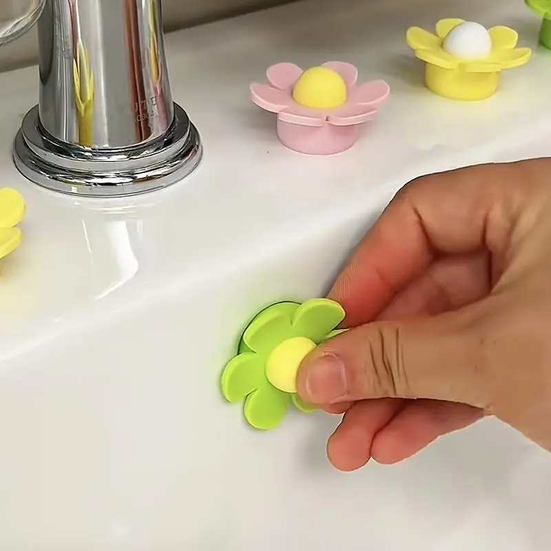 1/2 Sink Overflow Hole Plug - Flower Shaped Overflow Stopper, Durable And Easy to Install, Suitable for Kitchen And Bathroom Basins - Prevents Water Overflow And Clogging