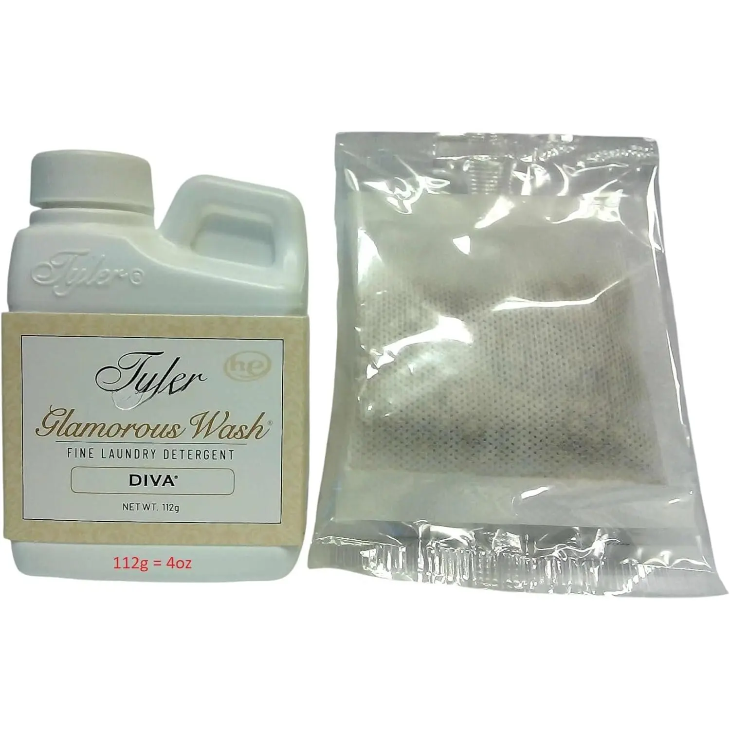Glam Wash Laundry Detergent, Diva, Liquid, 4Fl Oz HE Safe w/Dryer Sachet Pouch h1