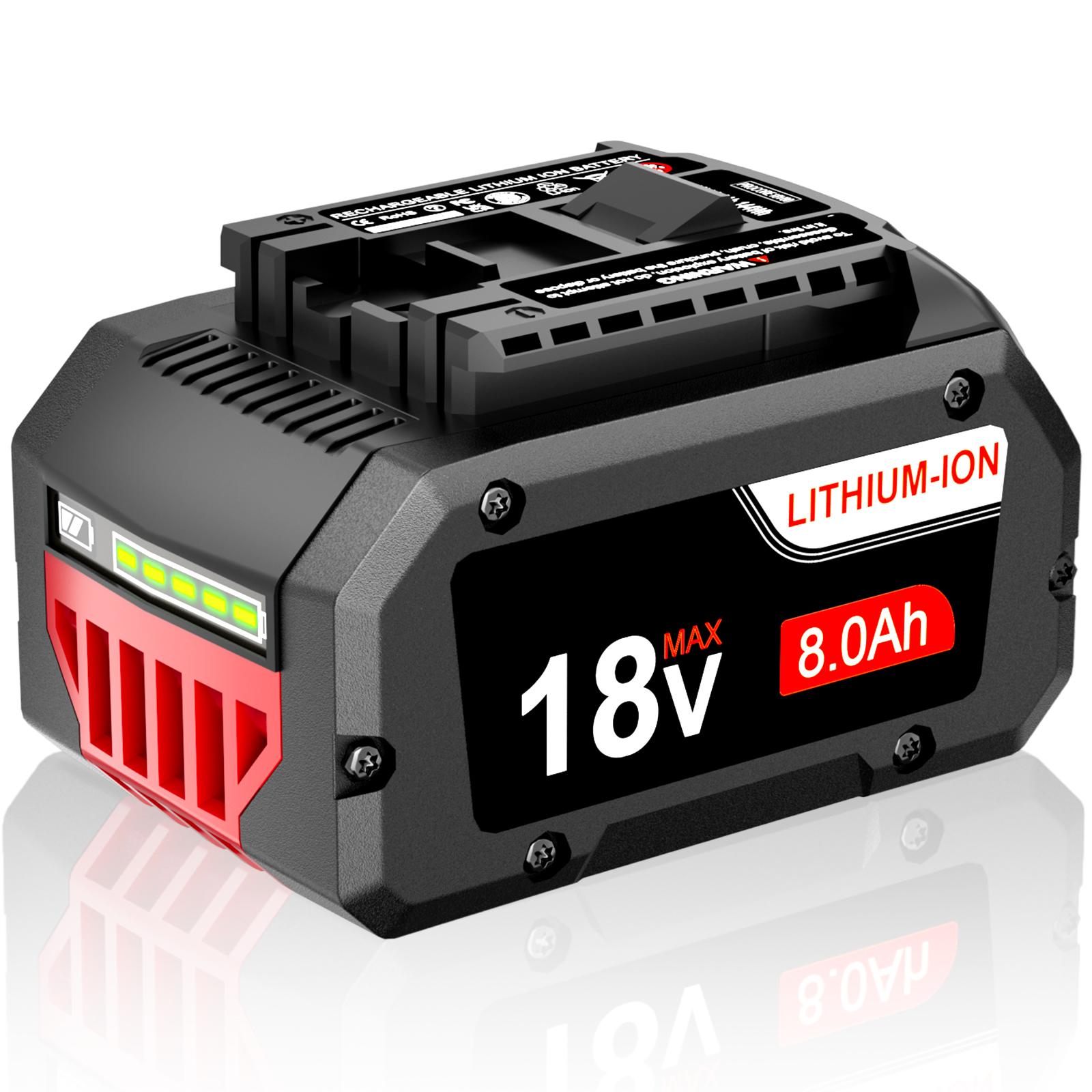 New 8.0Ah For Bosch 18V Li-Ion Battery BAT620 BAT609 Professional GBA 3165140791649