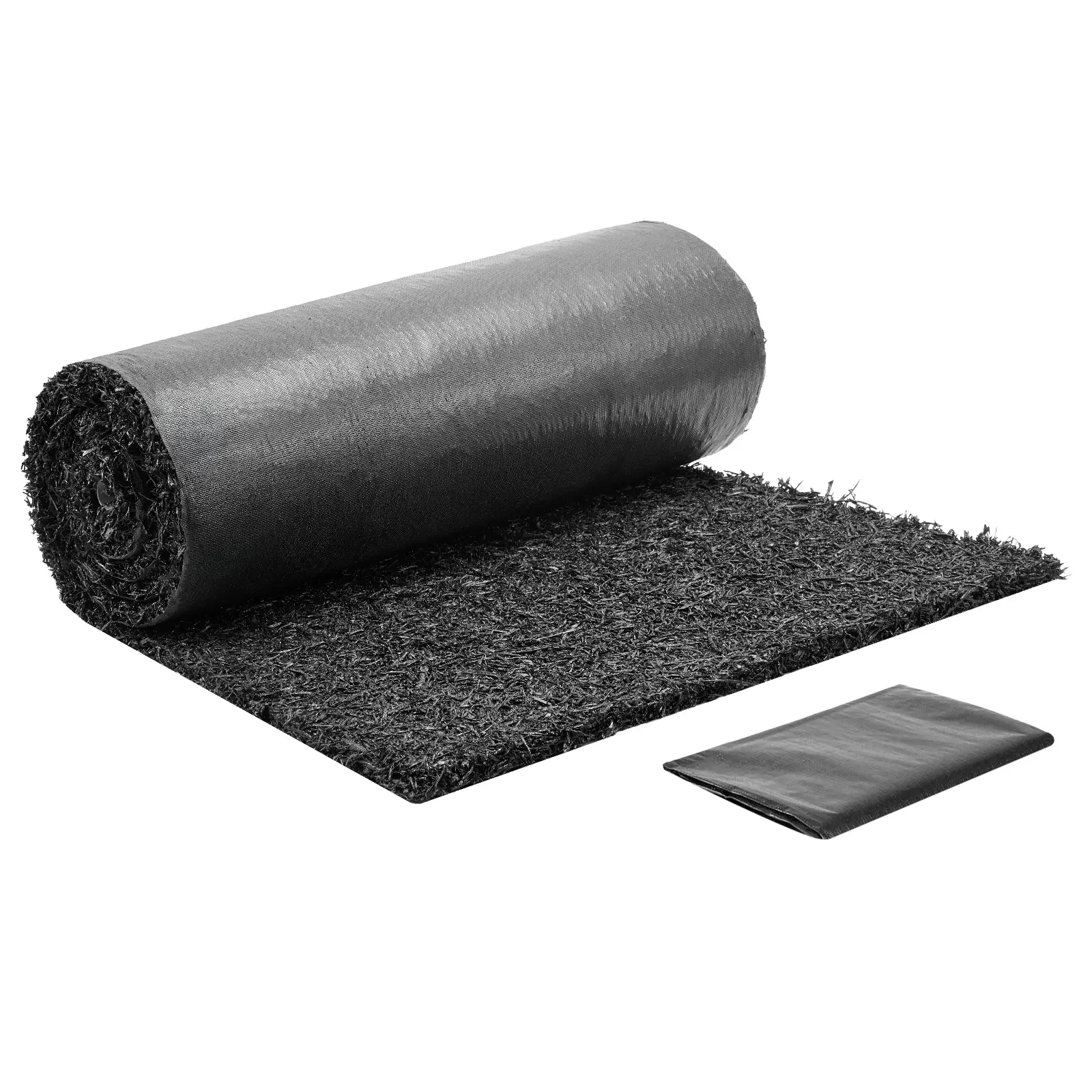 Rubber Mulch Mat Roll, Thick Cuttable, Rubber (Recycled Tires) Construction, Effectively Blocks Weeds, Say Goodbye to Muddy Areas, Easy to Cut & Install