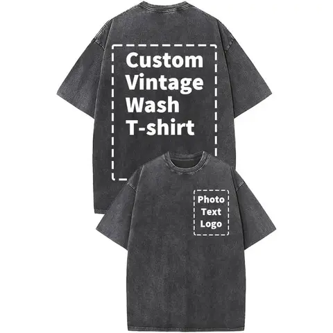 COOZEBRA vintage acid-washed T-shirt