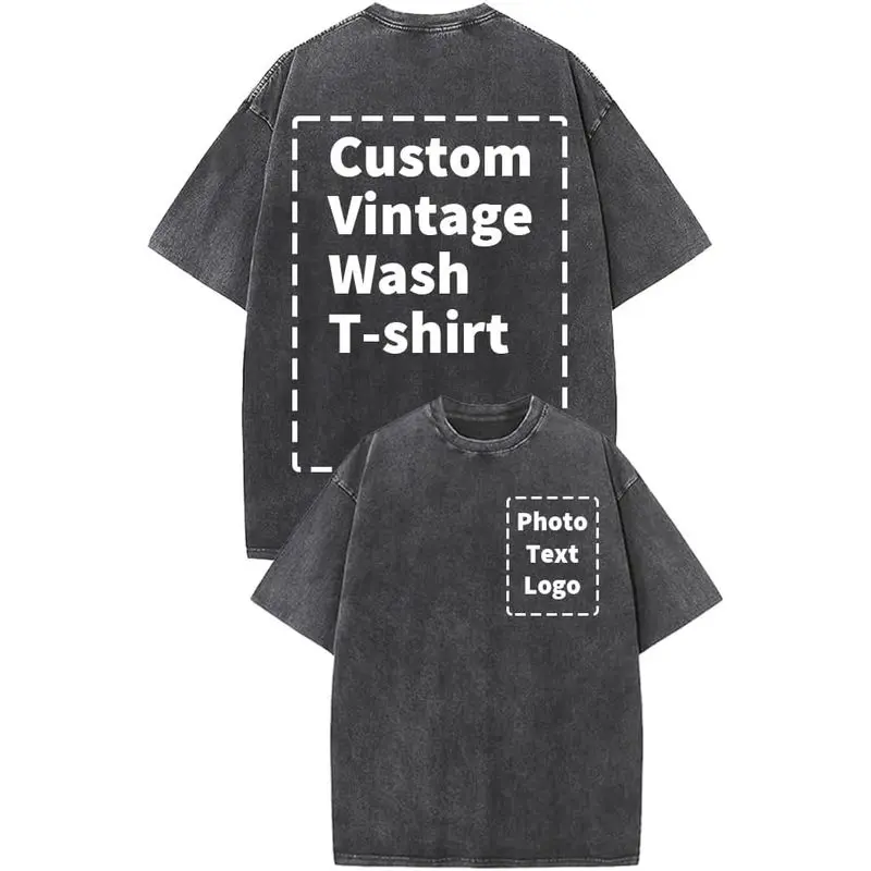 COOZEBRA vintage acid-washed T-shirt