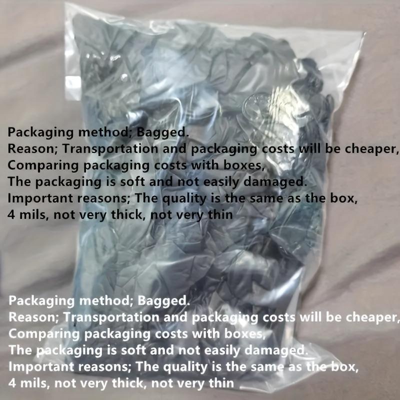 100/50/30/20 Disposable Black Synthetic Nitrile Gloves, 4 Mil, Disposable Latex-Free Gloves for Home Cleaning, Household Cleaning Gloves