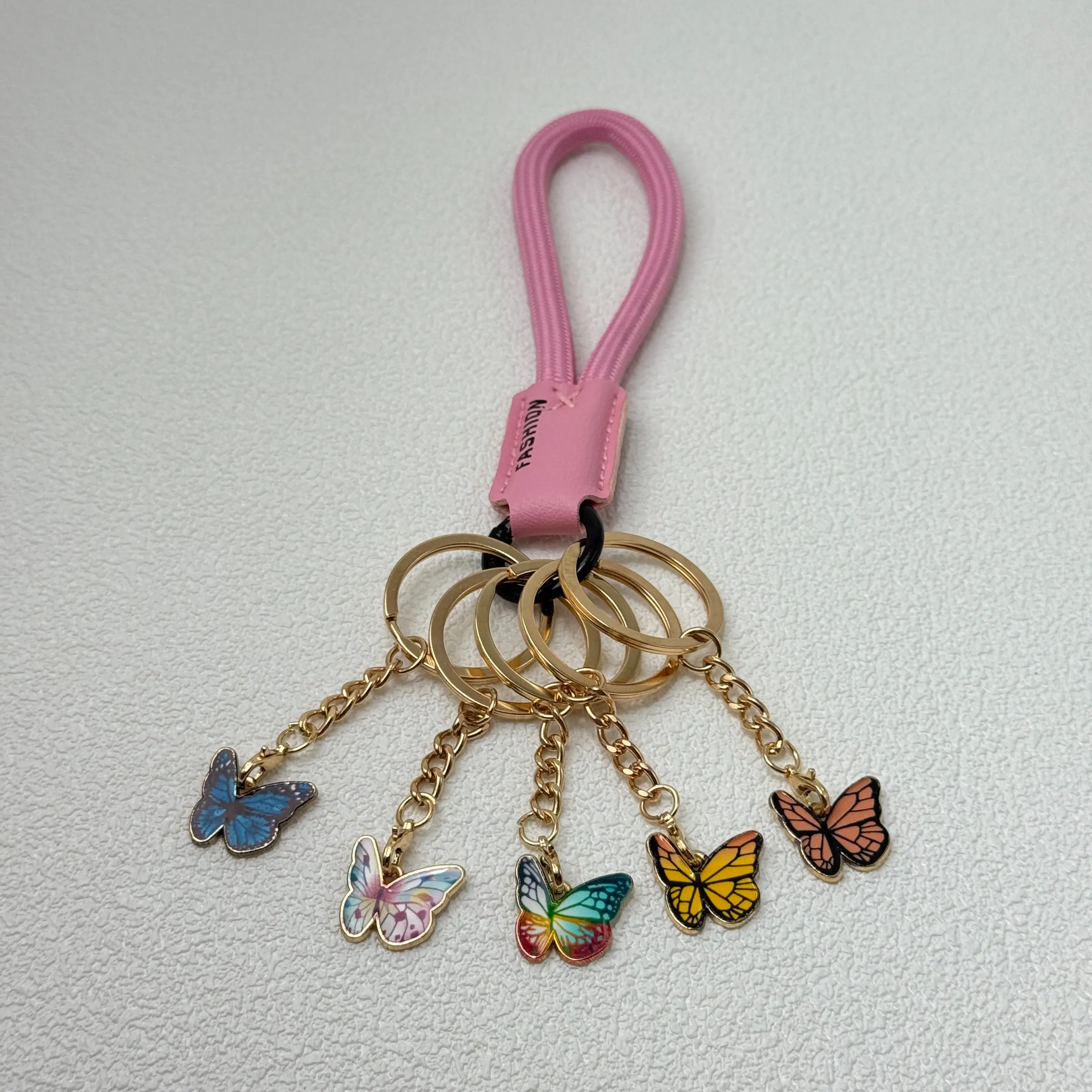 Butterfly Pressed Pattern Key Organizer, Lightweight Design for Easy Carrying, Secure Storage for Multiple Keys, Stylish and Practical