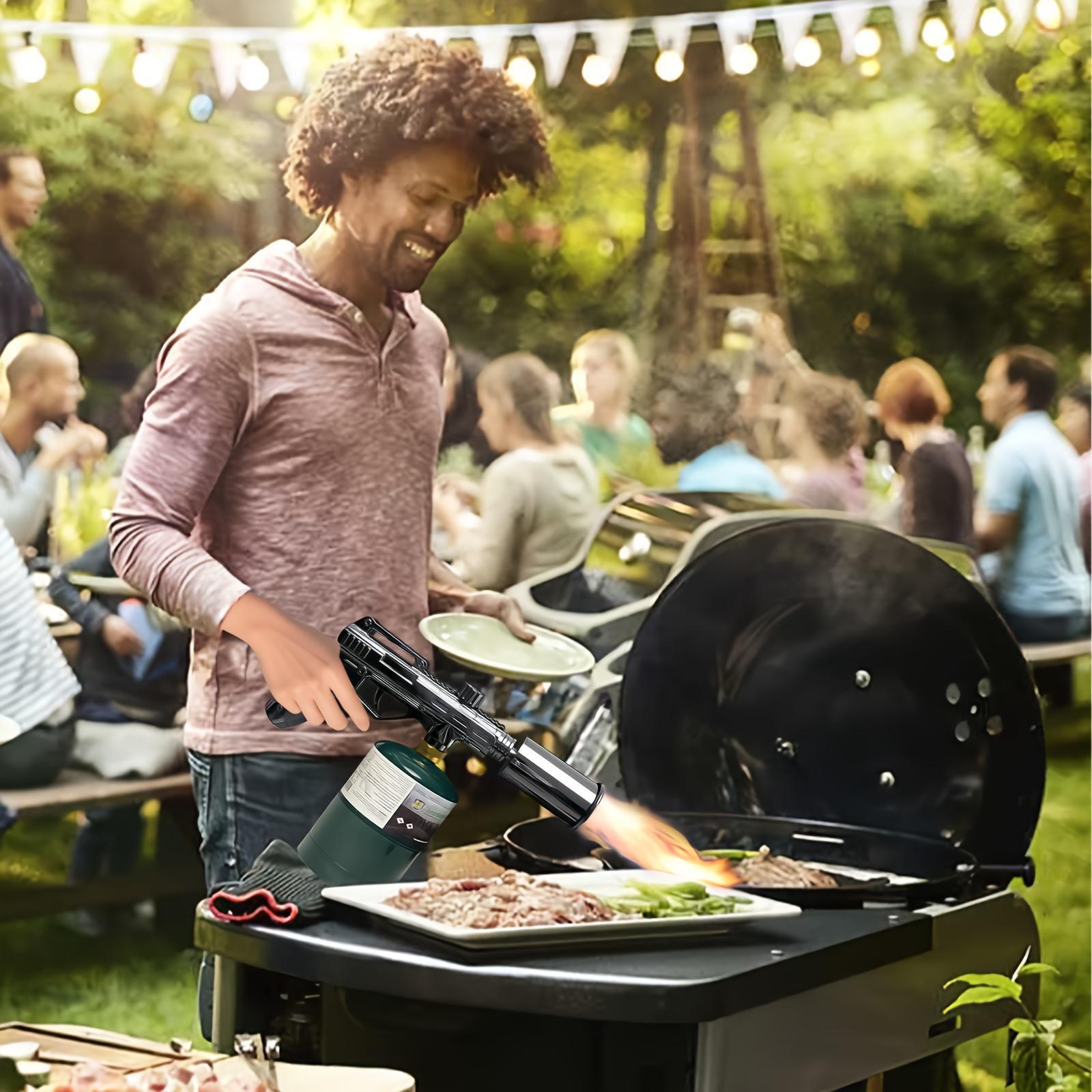 Powerful Kitchen Propane L8010, Sous Vide, Campfire Starter, Wood Burner for Searing Steak, BBQ, Welding(Black, Grey) Propane Tank Not Included adjustable torch