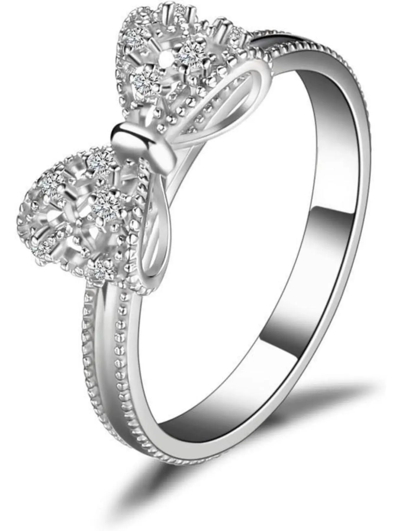 Vintage Jewelry Palace Rose Gold Plated Silver Ring, Cubic Zirconia Promise Ring, Gift for Couples, Daily Wear