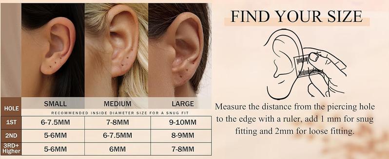 BESTEEL 3Pairs Gold Hoop Earrings Set for Women Chunky Gold Silver Hoop Earrings 14K Gold Filled Hypoallergenic Small Huggie Hoop Earrings Tiny Gold Trendy Thick Hoop Earrings Stacks for Multiple Piercing