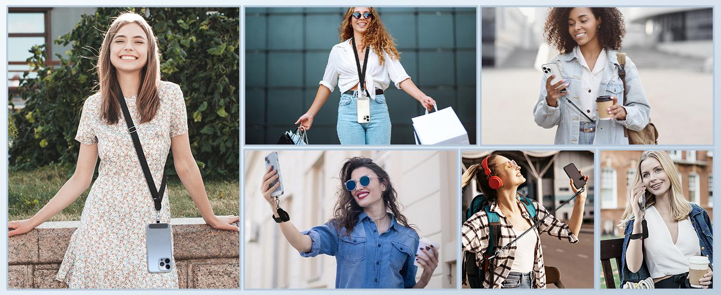 2 Pack Tether Tab Patches for Phone Lanyard Compatible with iPhone & All Smartphones