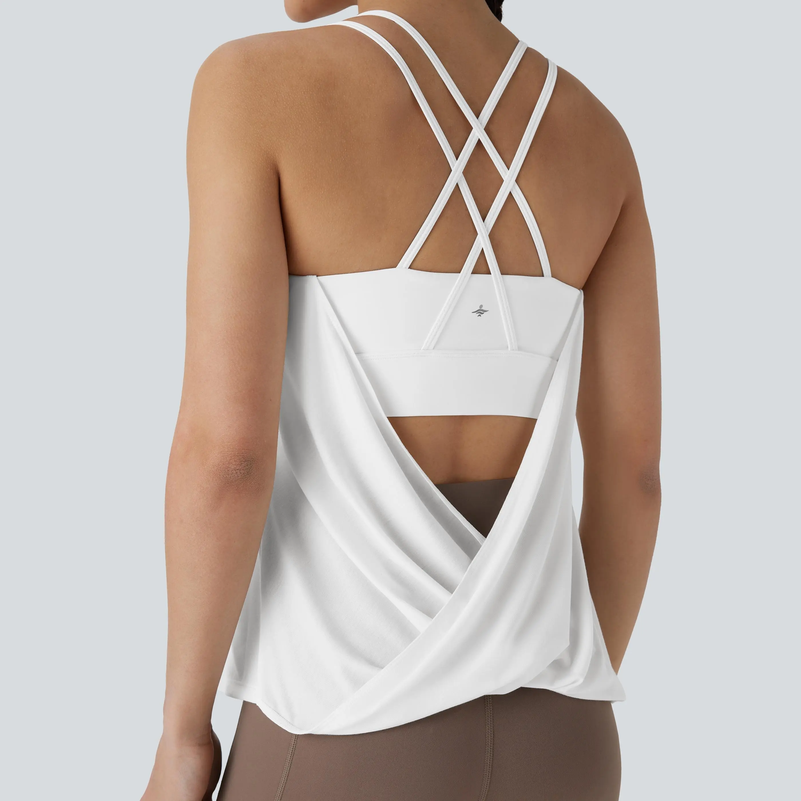 Halara Double Straps Pleated Quick Dry Yoga Cami Top Halara Double Straps Pleated Quick Dry Yoga Cami Top