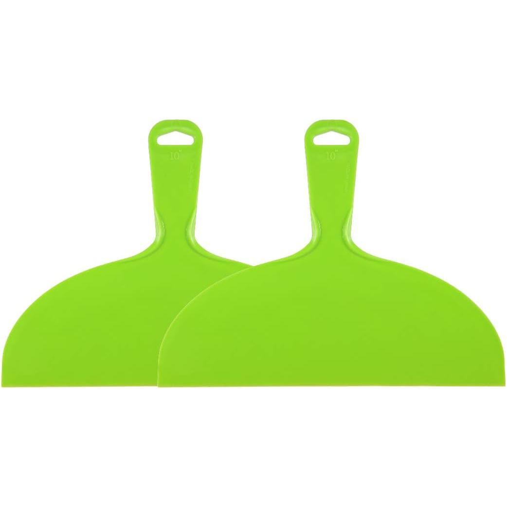 Putty Scraper 6" Plastic Flexible Putty  Disposable Spreader for Taping Drywall Wall Painting Green 2 count