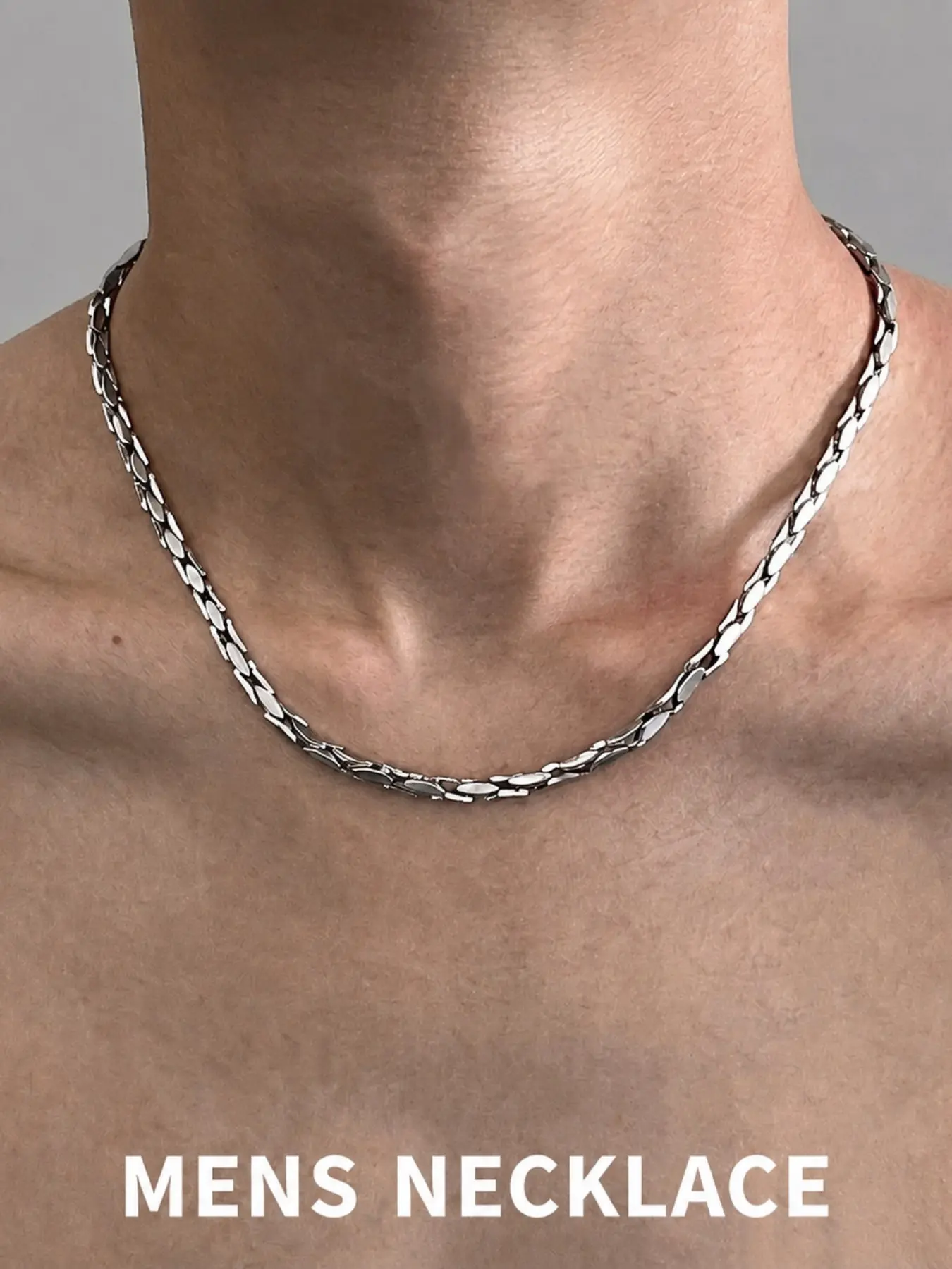 Dragon Scale Cuban Link Design Necklace for Men, Premium Stainless Steel Chain, Luxury Streetwear Jewelry, Tarnish Resistant, Everyday Wear