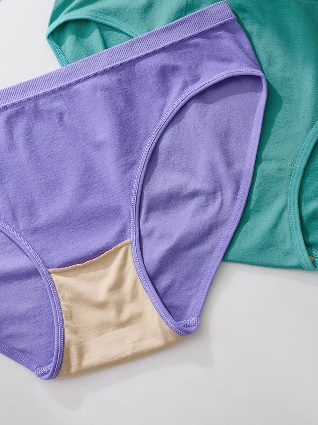 【Plus Size】 Solid Color Panty, Soft Comfy Breathable Knicker for Daily Wear, Women's Underwear for All Seasons, Soft Comfy Brief, Womenswear, Fashion Breathable Underwear, Soft Breathable Panties