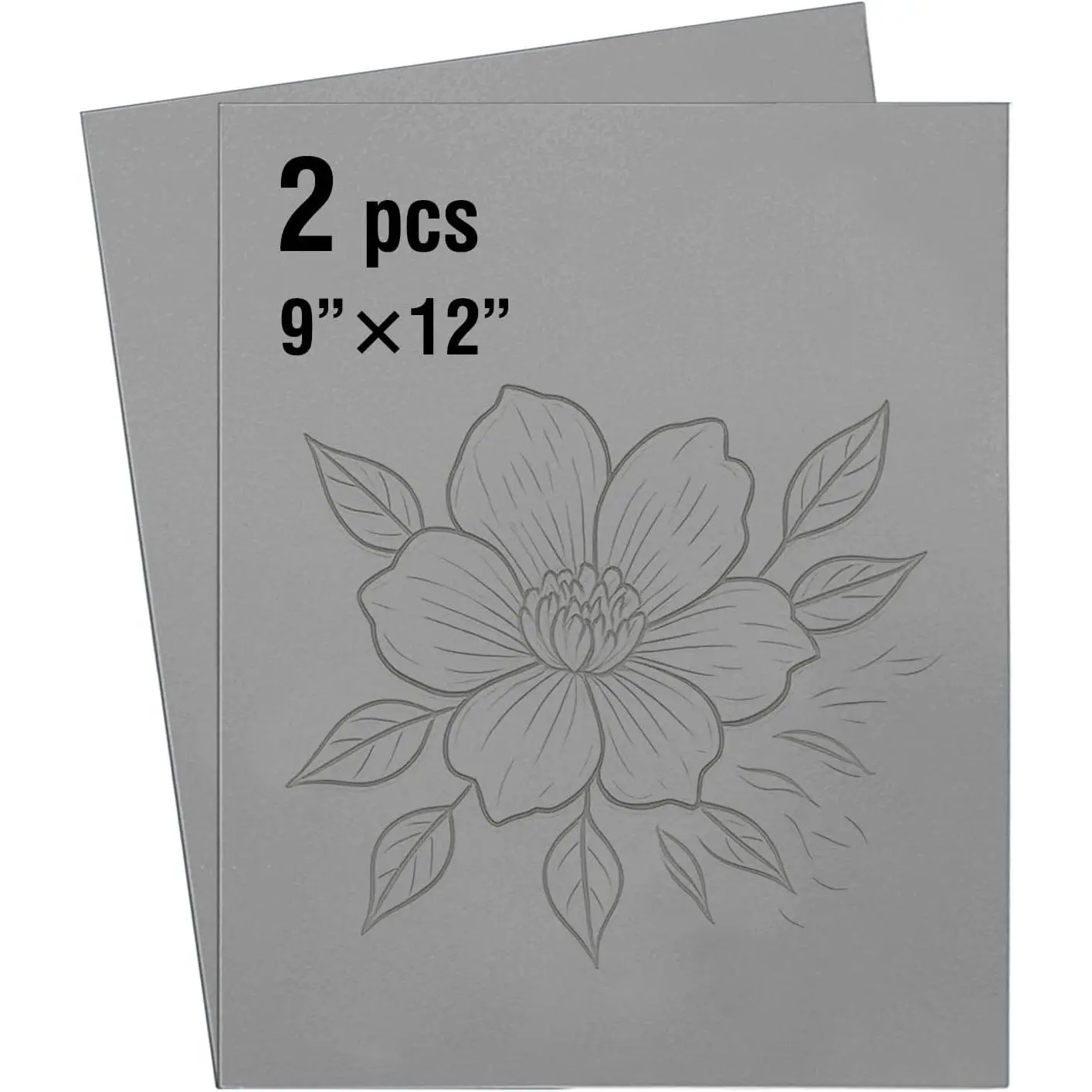 2 Pcs 9x12 Soft Linoleum Carving Block, Linocut Block for Printmaking, Gray | Engraving Art Project, Printmaking Artist Studio Supplies