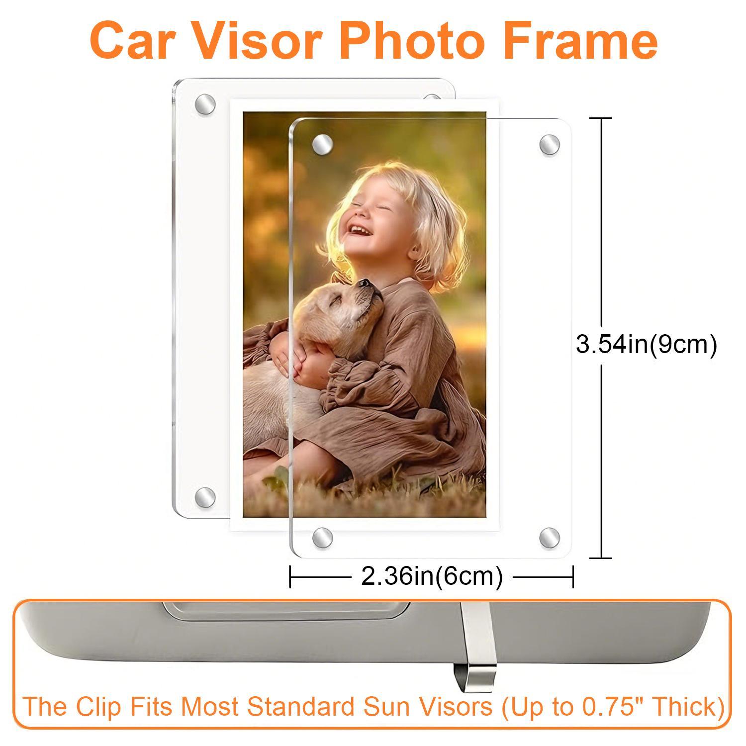 1/2Pcs Car Picture Holder for Sun Visor Magnetic 2.36"x3.5" Clear Acrylic Photo Clip Horizontal Vertical Display Perfect for Polaroid Go Instax Mini Drive Safe Gift 1/2Pcs Car Picture Holder for Sun Visor Magnetic 2.36"x3.5" Clear Acrylic Photo Clip Horizontal Vertical Display Perfect for Polaroid Go Instax Mini Drive Safe Gift