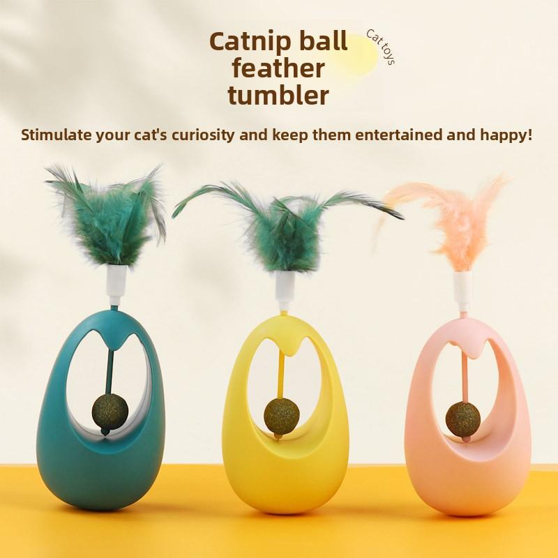 Interactive Catnip Mint Ball - Natural Catnip Lollipop for Chewing & Playing - Crunchy Dental Toy for Teeth Cleaning - Durable & Fun Cat Teething Toy for All Ages dog surprise gift shaped harness Bungee Bite Resistant Inflatable Set
