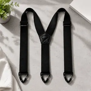 Hidden Suspenders for Men Women 1.5 Inch Adjustable Invisible Clip On Heavy Duty Pants Support System with 3 Snap Loops Anti Slip Waist Straps for Travel Work Casual Business Sports Outdoor Use High Stability Fit