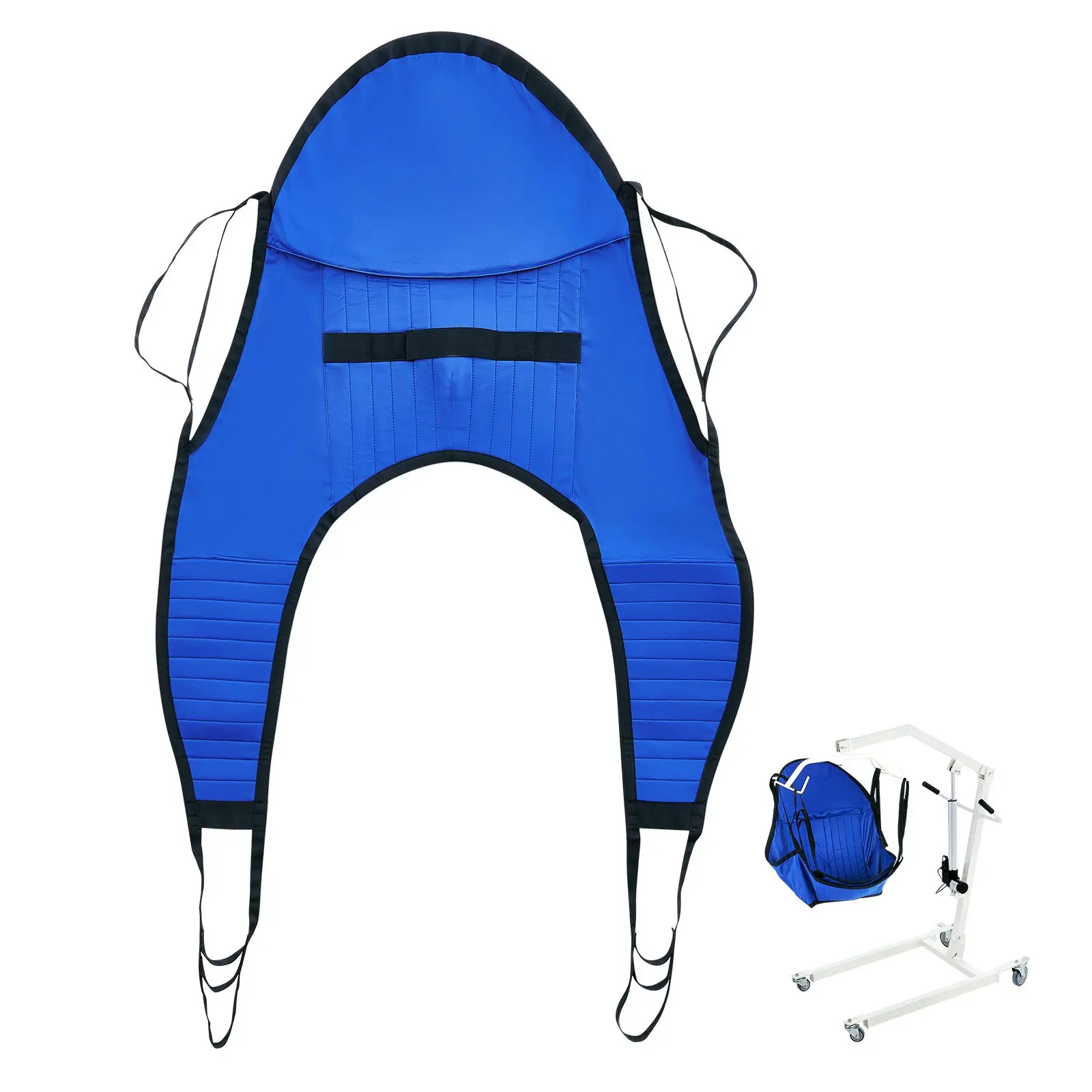 VEVOR Patient Lift Sling with Head Support- Large Size, Universal Patient Lift Sling, Divided Leg Transfer Sling for Bathing, Patient Lift Medical Sling for Elderly, Disabled, Bedridden, 600LBS