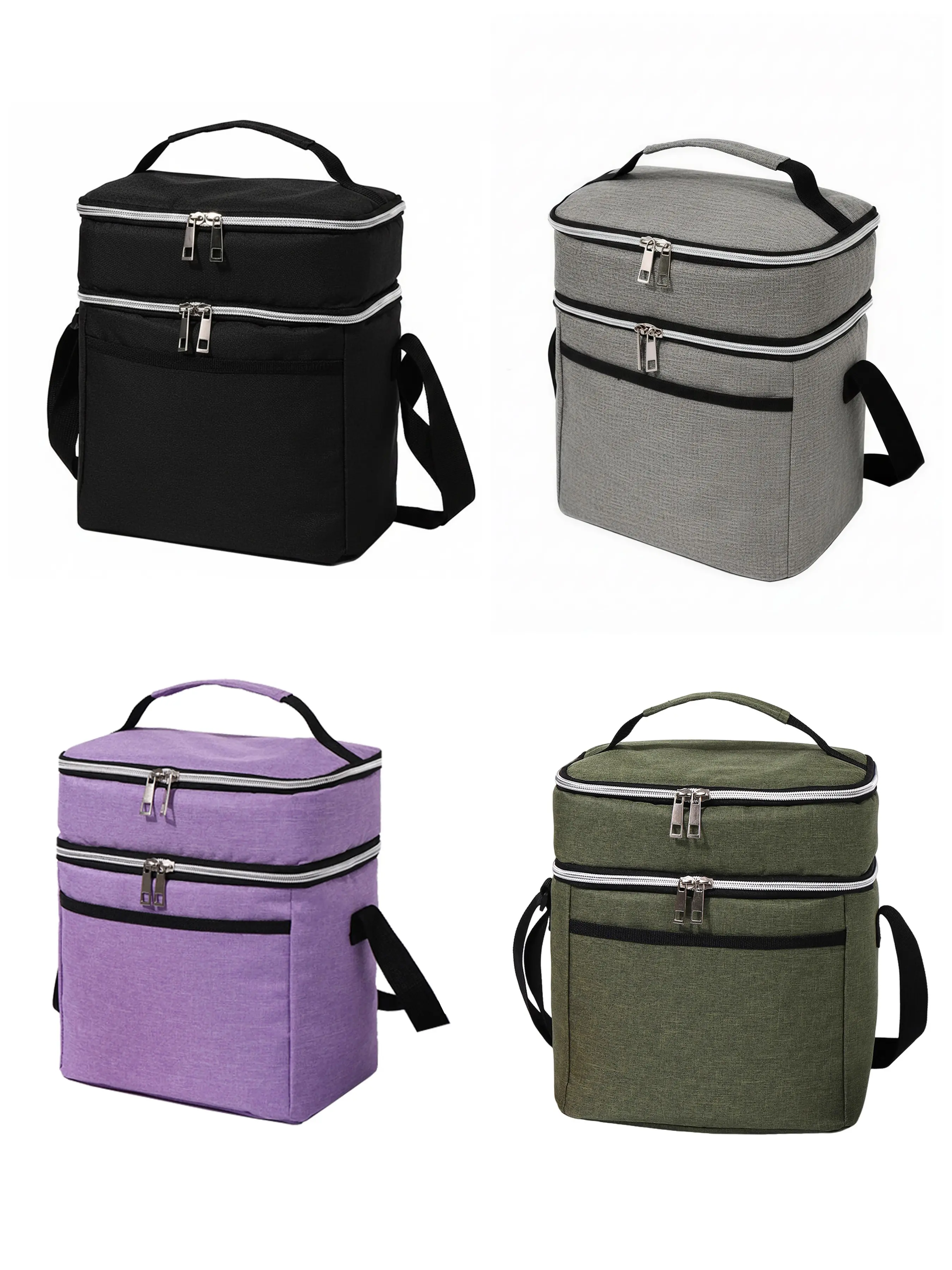 The insulation bag, Insulated cooler bag, Insulated thermal bag, has a large capacity, double layered space, and a portable handle, durable materials reduce the impact of bumps, family self driving trips and daily commuting