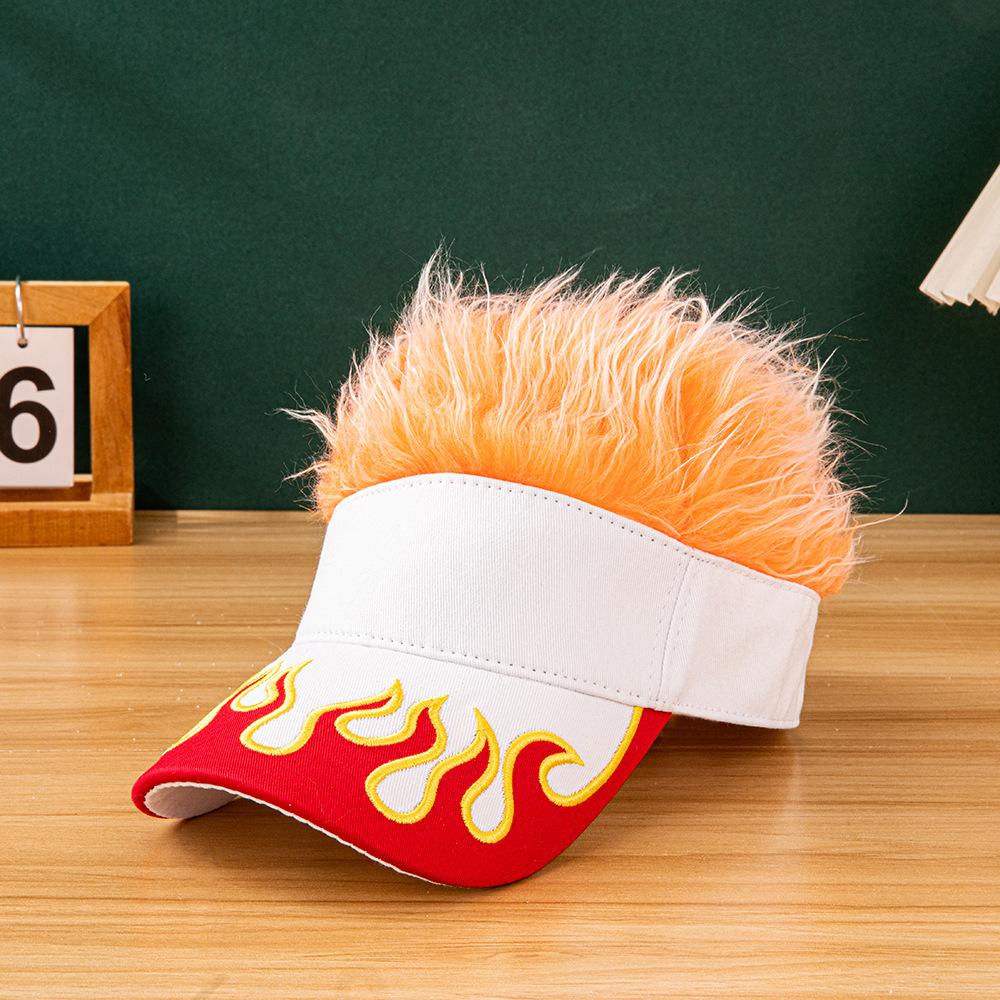 2026 New Flame Pattern Baseball Cap Embroidered Patch Design Multicolor Fluffy Faux Fur Hat