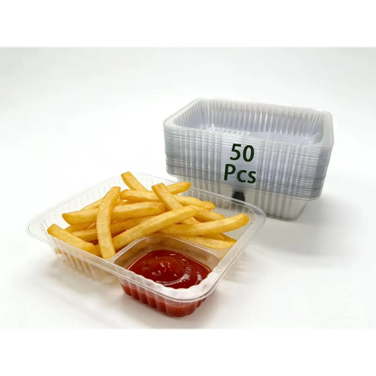 50 count Nacho Trays Disposable,12oz Plastic Nacho Bowls, for Holding Tortilla Chips and Cheese Sauce, Clear Snack Trays Suitable for Movie Nights, Parties, and Casual Moments.