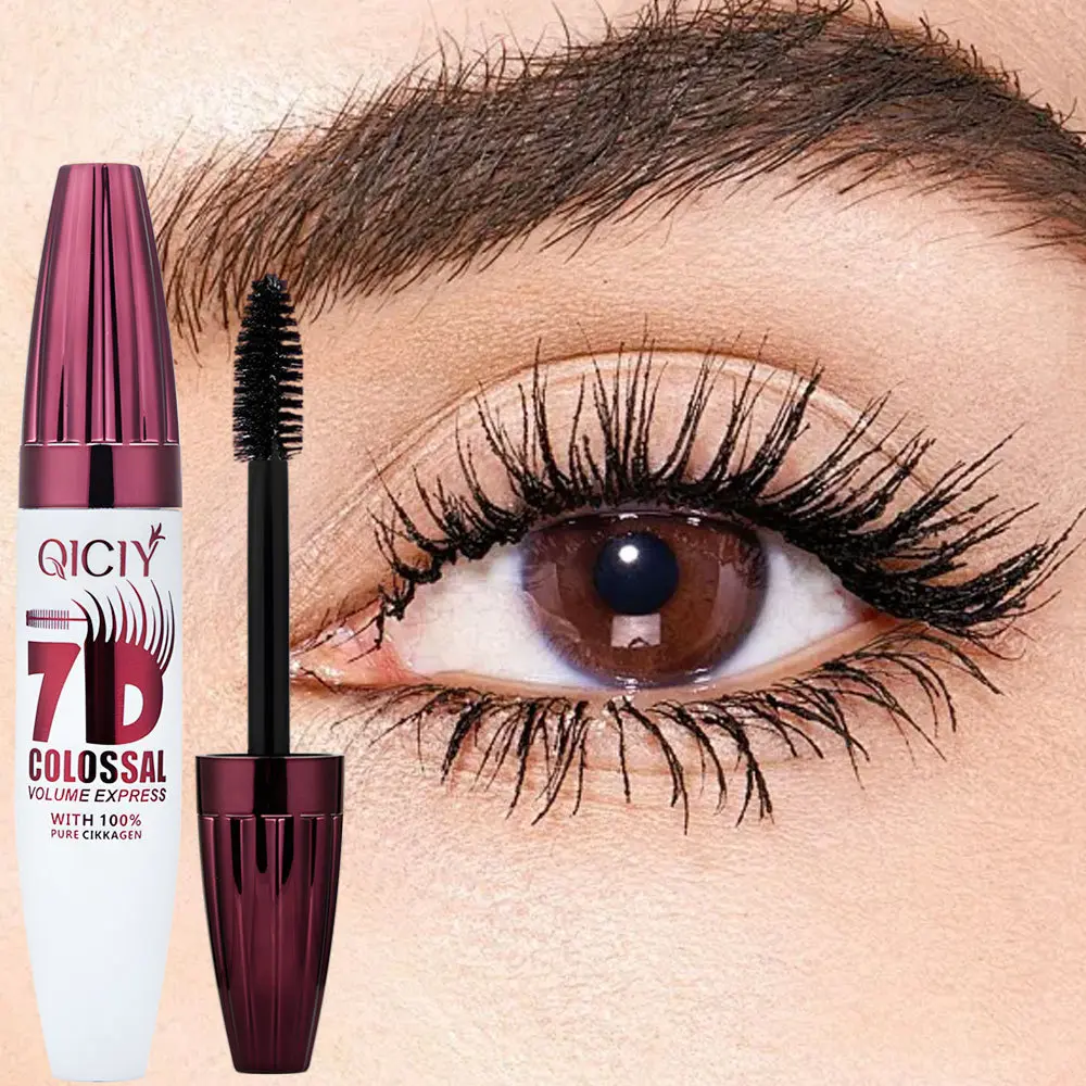 Smudge Resistant 7D Lash Mascara Waterproof Long Lasting Volumizing Curling Lengthening Mascara