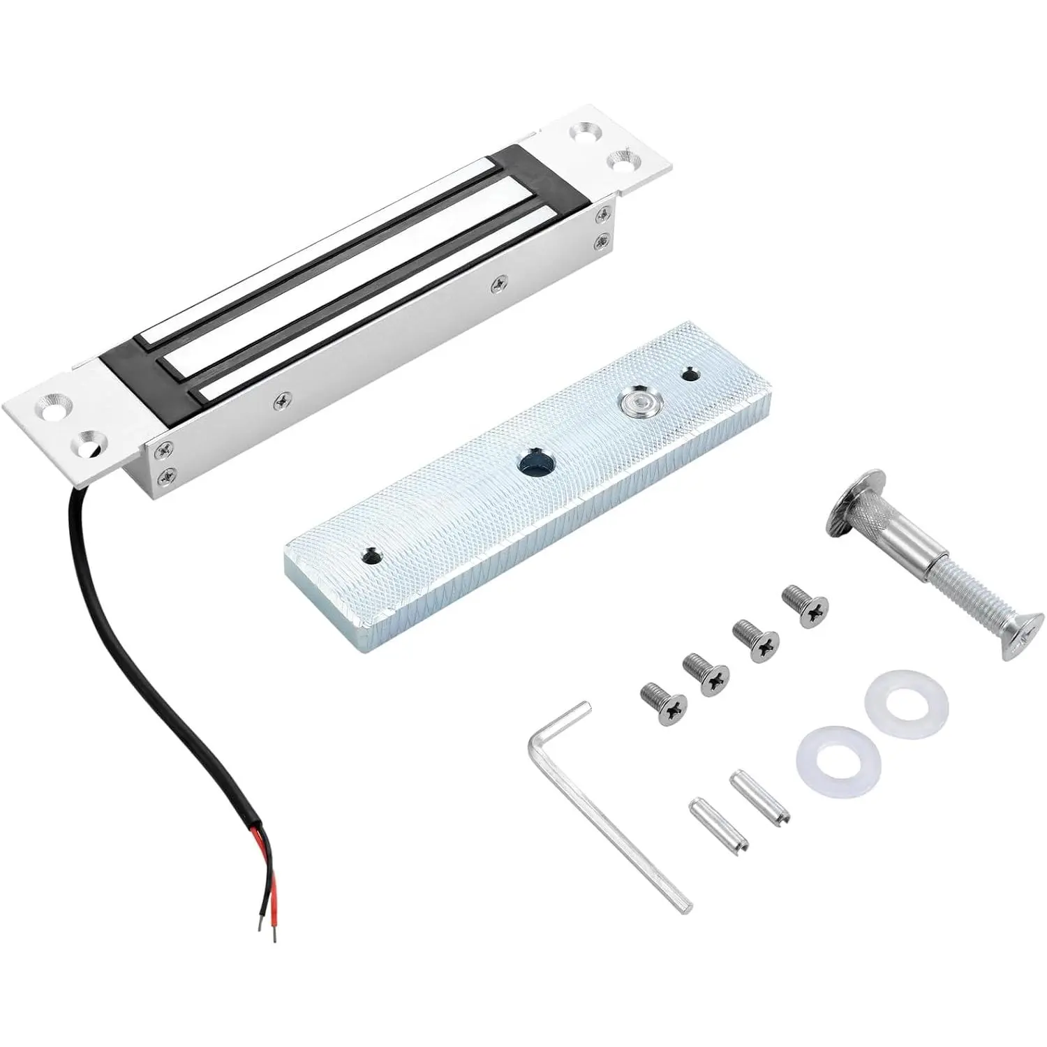 Flush Mount Electromagnetic Door Lock,180kg/350lbs Holding Force, DC12V Fail-Safe NC Mode, Electric  Door Lock for Indoor and Outdoor Access Control Systems