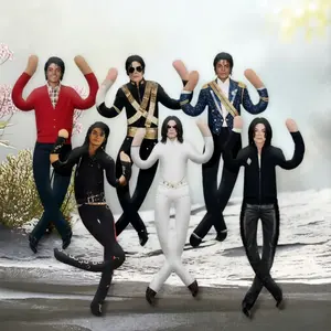 28cm Michael Jackson Mouse Dry Abstract Doll Built-in Wire Skeleton Doll Styling Doll MJ Plush Toy Gift