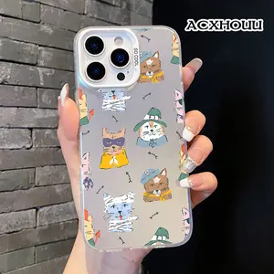 Compatible for iPhone 17 16 E 15 14 16promax 16pro 15pro 13 12 11 Case, Clear Case Costume Fun Cats Soft TPU Shockproof Protective Case Stylish Patterns phone case nic junk phone cases