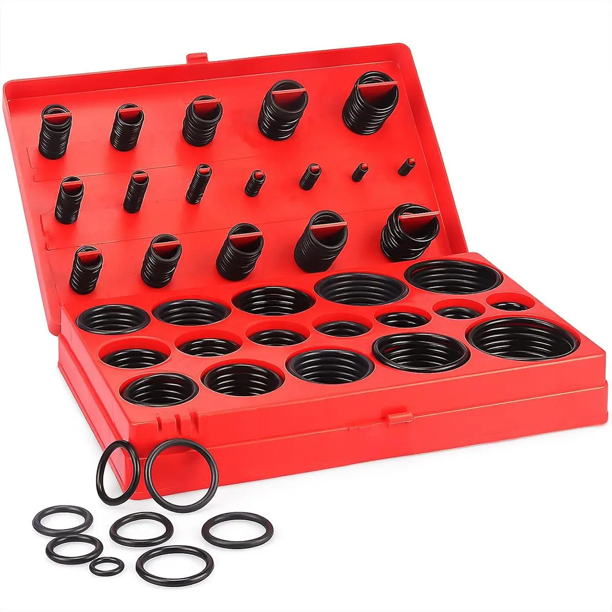 O Ring Kit, 419 Pcs Rubber O-Ring Assortment Kit, Plusmart 32 Sizes Washer Gasket Set Parts for Pressure Washer, Plumbing Sealing Repair, Air or Gas Connections, Resist Oil and Heat