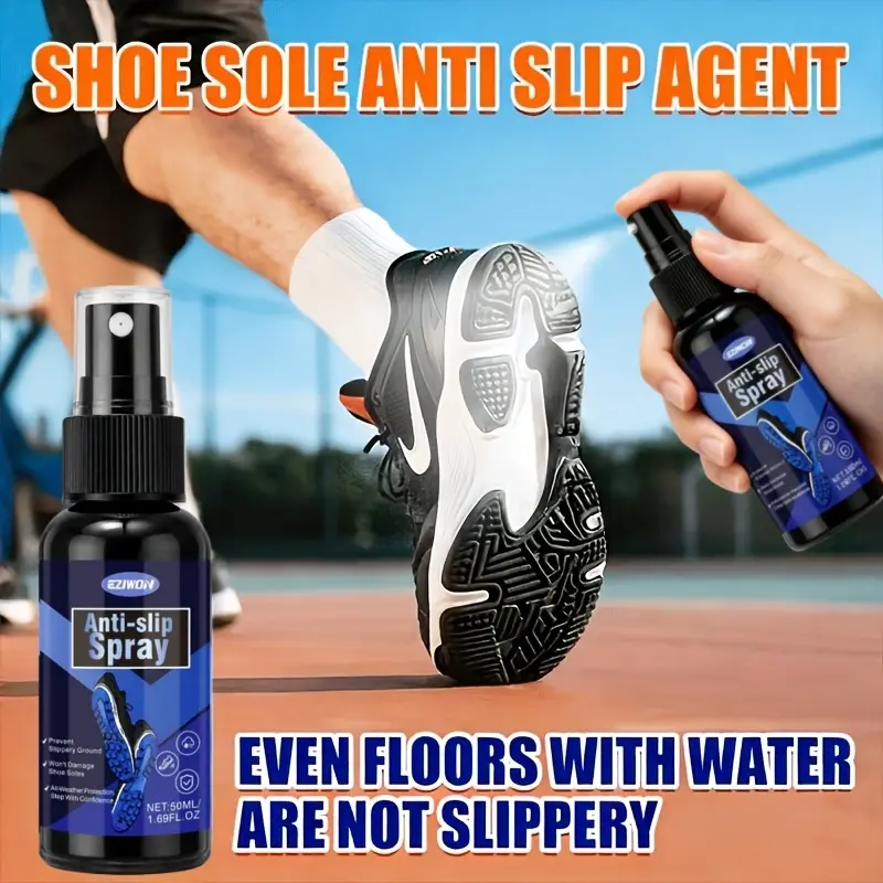 EZWON Shoe Sole Anti-Slip Spray Suitable for Basketball, Soccer, Running & Tennis Cleats - Adhesion Enhancer for Traction, Non-Skid Grip Spray for Training Shoes, Sneakers, Footwear Care - Chemical Formula for /Outdoor Use