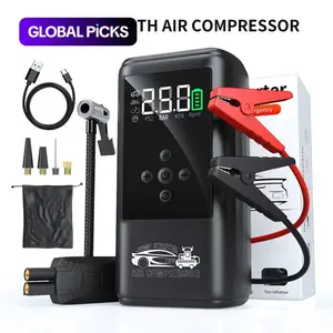 Car Battery Booster Pump with Tire Inflator, 5000a Car Battery Jump Starter (for 10L Gasoline or 8L Diesel), 12V LCD Display, Fast Charging, Automotive Tool Kit #TOP PICKS