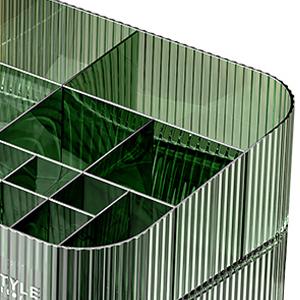 Stackable Drawers Makeup Organizer for Bathroom Vanity Desk and Dresser Countertops Ideal for Cosmetics Skincare Lipsticks Nail Care Green