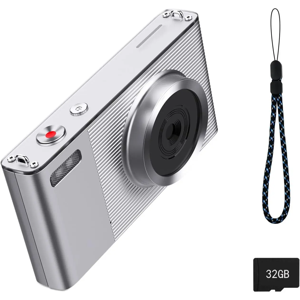 Digital Camera, Camera for , UHD 4K 72MP Point and Shoot Digital Cameras with 32GB Memory Card and 16X Digital Zoom Anti Shake ()