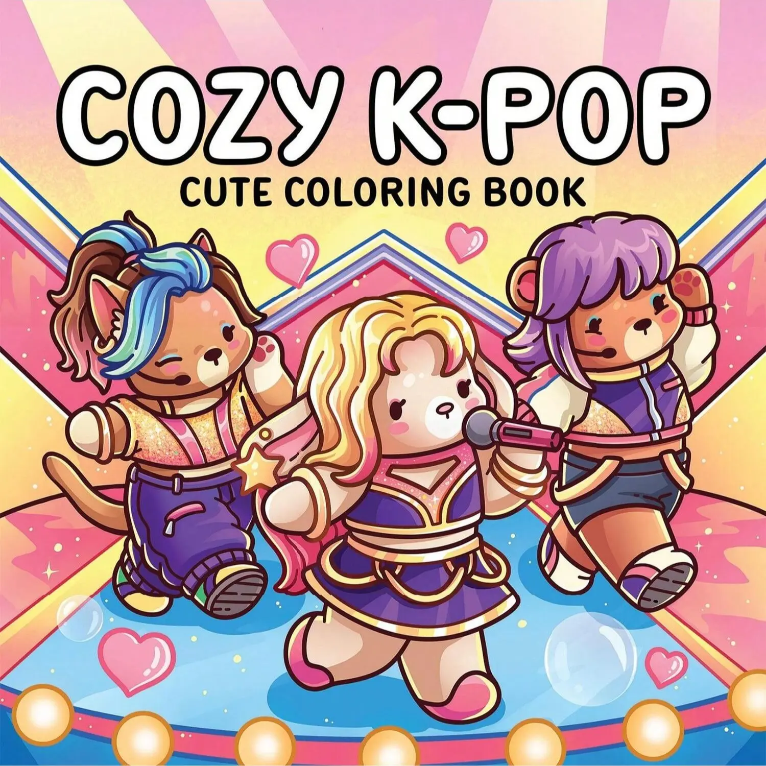 Cute K-POP Coloring Book: Celebrate the global music craze, perfect for adults and teens, featuring bold lines and easy-to-color areas. Great for Easter, Christmas, and all kinds of holiday parties, it's an excellent choice for relaxing and unwinding.