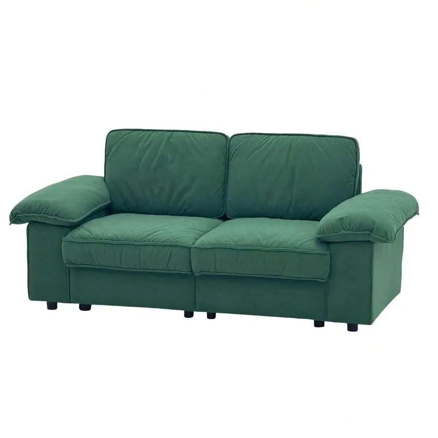 Rhomtree 2.5S Sofa, 78.74Inch Space-Saving Storage Sofa, Cream White Tow Seat Cushions Couch With Hidden Storage Contemporary Loveseat For Living Room And Small Homes,lounge,chair,boneless upholster couch,bean,bag,crate,barrel,compression,f,matt,corduroy,