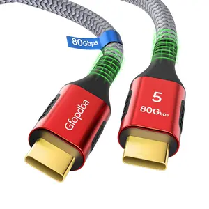 Thunderbolt 5 Cable 6.6FT 120Gbps Bandwidth PD 240W 8K@165Hz 4K@540Hz USB4 2.0 USB C Video Display Cable Compatible with Thunderbolt 4/5 iPhone 17 SSD Mac mini MacBook Pro M4