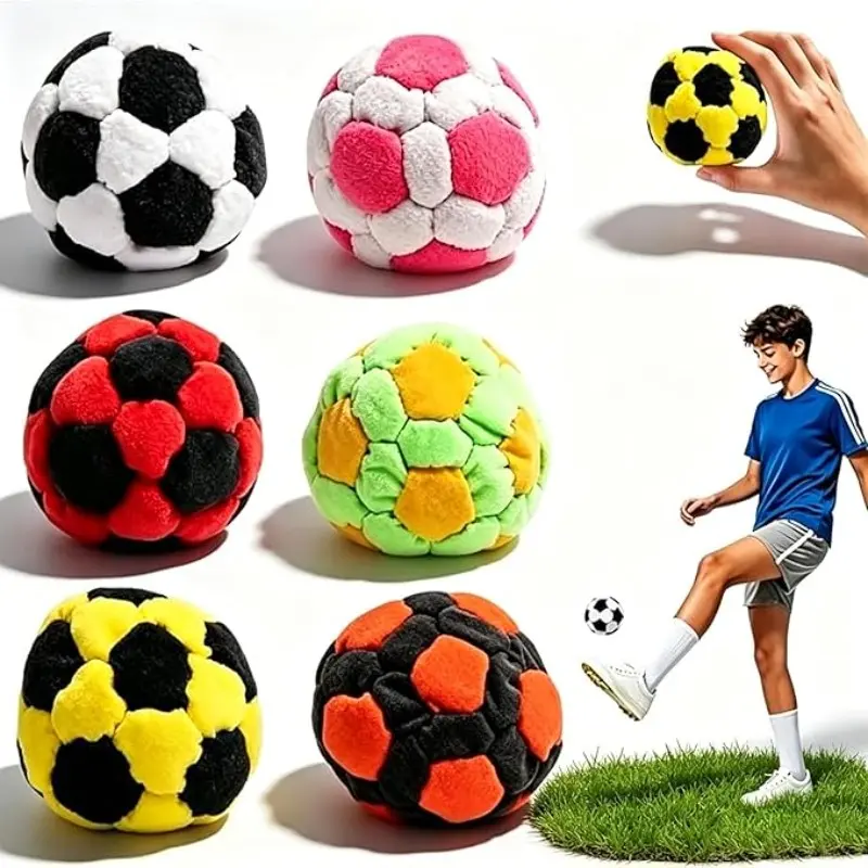 Soft Plush Football Sandbag + Portable Kick Ball Toy, Retro Outdoor Game, Teen Family Summer Party Camping, Fun Sports Equipment
