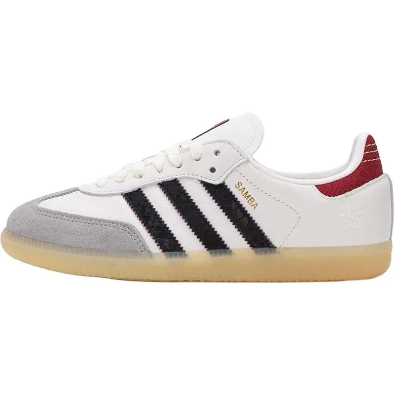 adidas Originals Samba Og Cny Year Of The Snake Limited Edition Synthetic Leather Fabric Comfortable Versatile Non-Slip Low-Top Kids Training Shoes JR8083