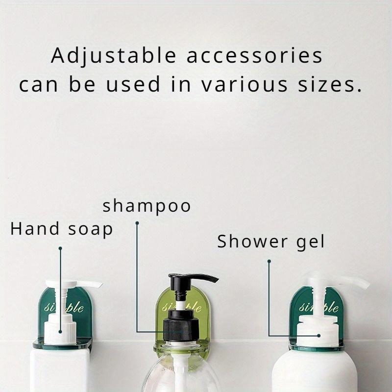 2pcs No-Drill Shower Gel Holder Wall Mounted Adjustable Luxury Shampoo Rack, Bathroom Organizer, Easy Installation, Durable Design