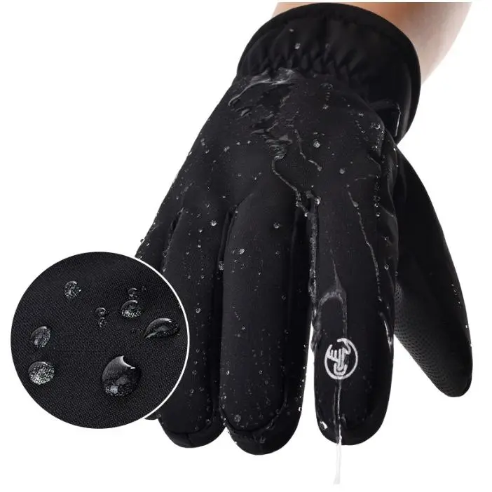 Ski gloves for warmth and outdoor sports, 3M five-finger waterproof, non-slip, windproof, touch-screen gloves