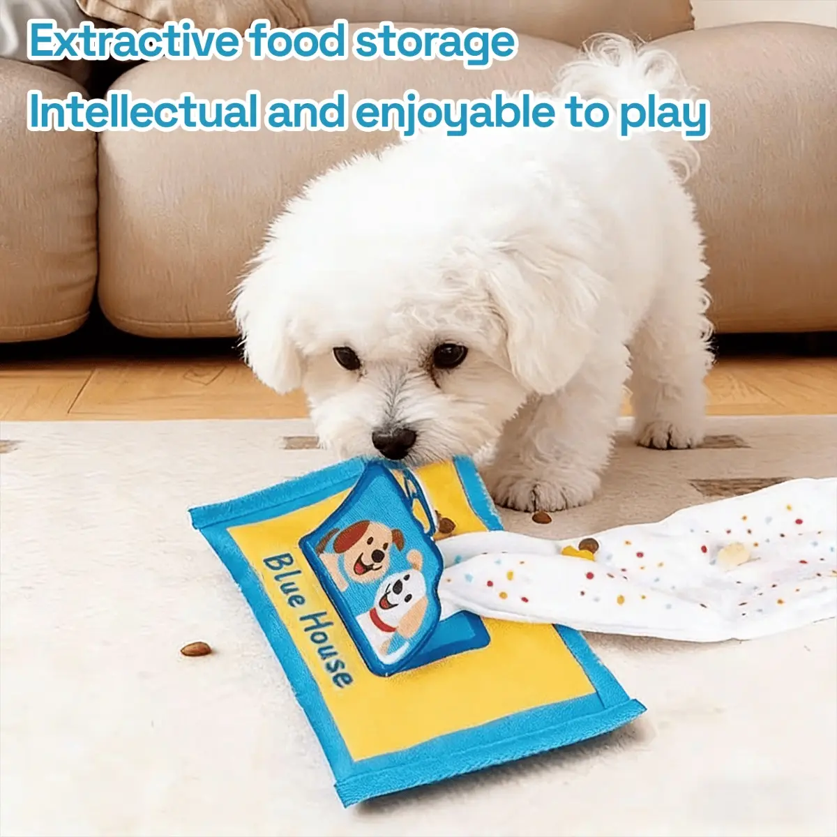 Trending Squeaky Plush Dog Toy, Viral Tissue Box Treat Dispenser & Snuffle Puzzle, Game-Changer Battery-Free Mental Stimulation Boredom Buster, Must-Have Interactive Chewing Life Hack for Dogs