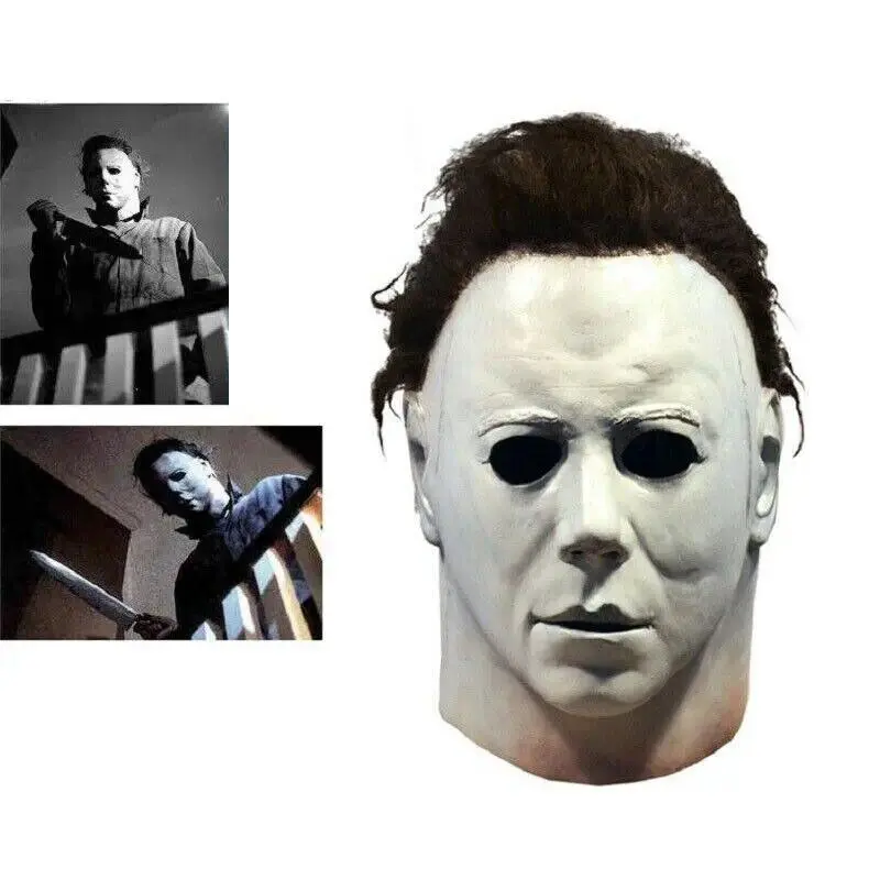 Cosplay Michael Myers Party Masks for Latex Full Head Scary Horror Murderer for Adult Halloween stage performance  April Fools