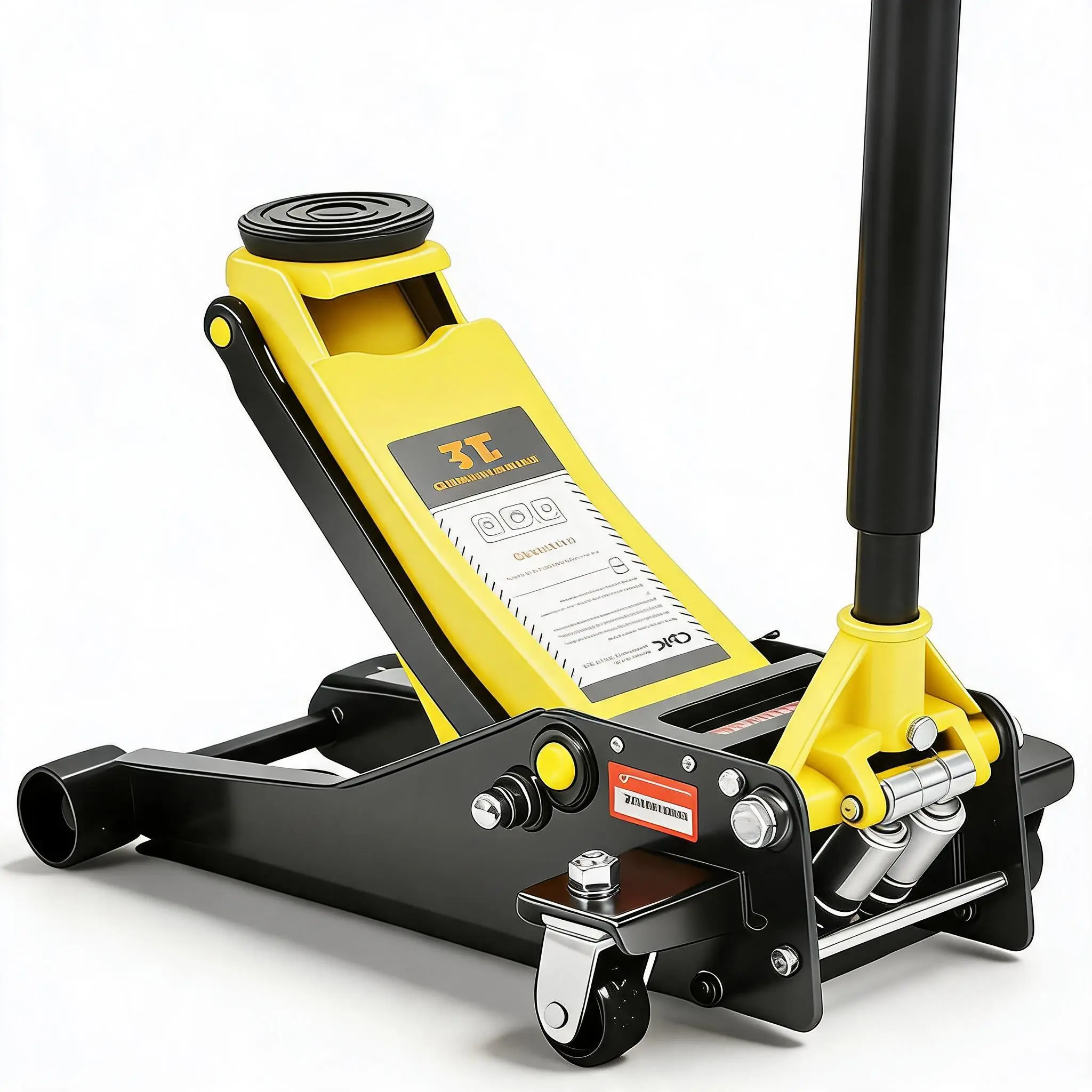 3 Ton(6,000 Lb) Low Profile Hydraulic Racing Floor Jack with Dual Piston Quick Lift Pump - Heavy Duty Steel Floor Jack with Lifting Range 2.95 to 15.35 Inch for Car SUV Truck