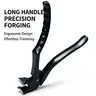 Ergonomic Durable Long Handle Stainless Steel Nail Clipper for Thick Hard Nails, Wide Mouth Design, Safe & Precise Trimming, Hand & Foot Nail Care, Manicure