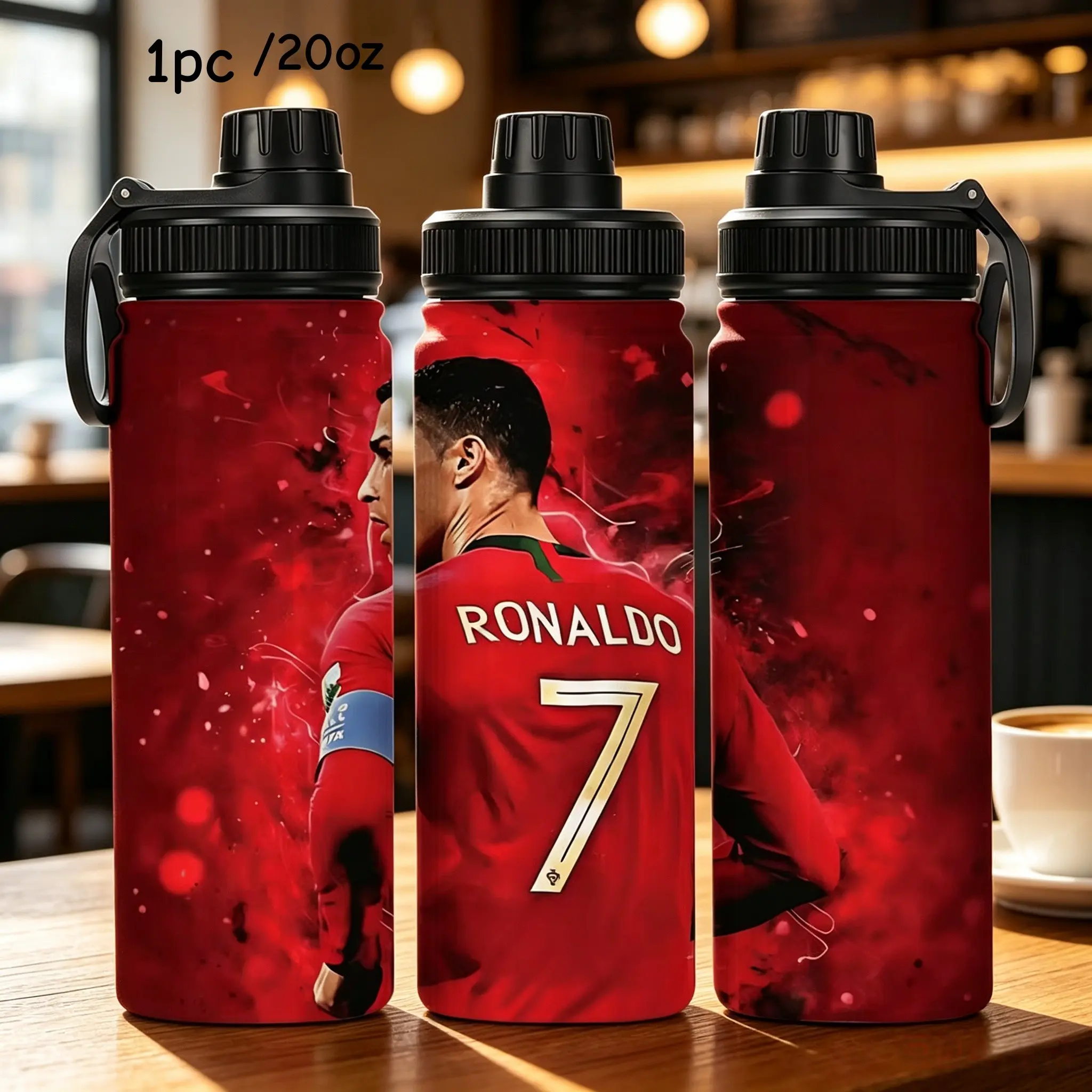 1pc 20/30/33/40oz insulated cup - Star athlete large-capacity portable stainless steel water bottle - A gift for football fans - Suitable for outdoor and indoor use, a personalized gift, multiple sizes