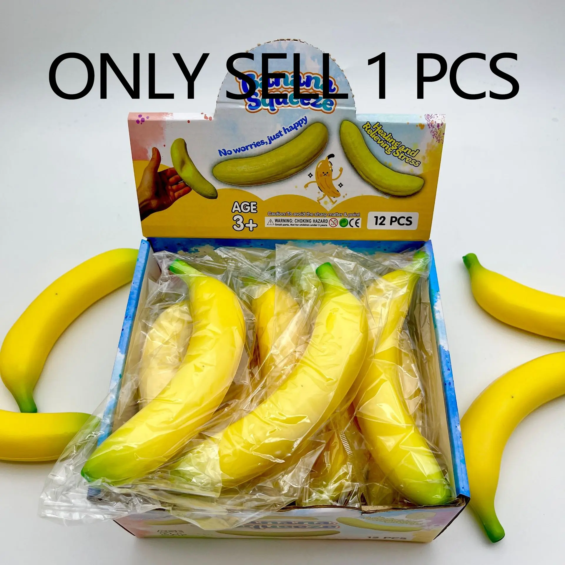 Trendy Realistic Banana Stress Relief Toy, Slow Rebound Prank Gag Gift, Reusable, Durable, Lightweight, Reusable, Durable, Lightweight, Portable, Easy to Install, Easy to Hang, Set, Multiple Pack, Great Gift Idea, Portable, Perfect for Party