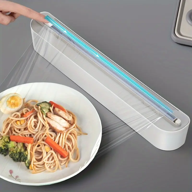Cutting machine cling film, a new food grade household cutting tool with a cutter a roll of cling film, Kitchen Accessory, Compact Kitchen Gadget