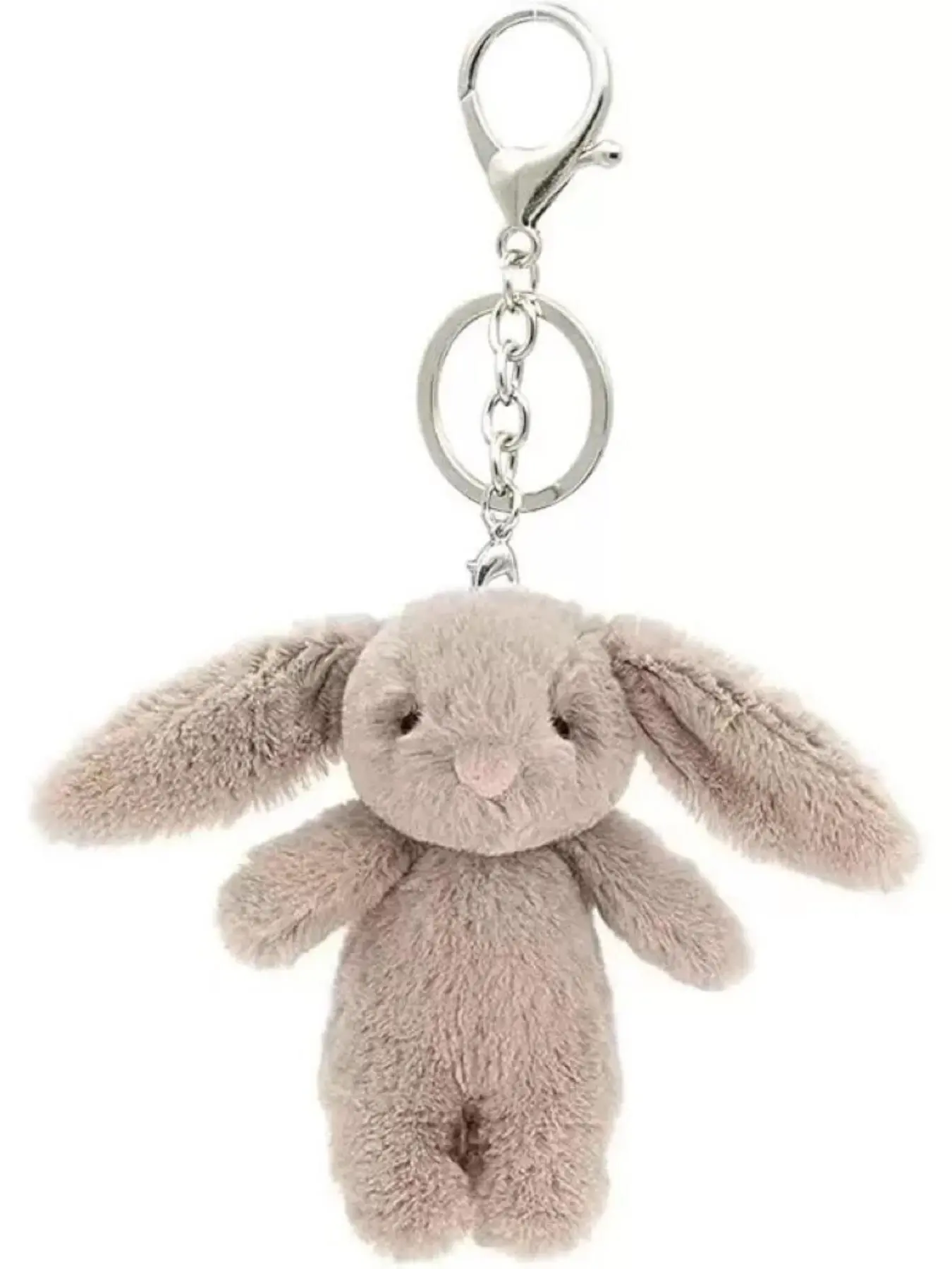 1PCS Cute Rabbit Keychain, Soft Furry Animal Keychain, Fuzzy Keychain, Artificial Rabbit Fur Ball Plush Keychain Decoration, Car Keychain, Cute Keychain Accessory, Halloween Accessories, Fluffy Bunny Keychain